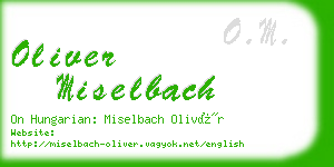 oliver miselbach business card